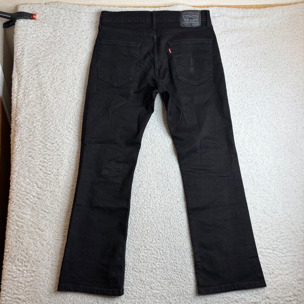 Levis 527 Slim Bootcut Jeans Mens 33x30 (34x30) Black wide leg 527-0544